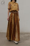 Mutedance Silk Waist Short Sleeve Shirt Series MD-MD24SS67-JIN Gold PM122